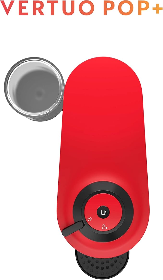 Nespresso Vertuo Pop+ Coffee and Espresso Maker by Breville with Milk Frother, Spicy Red