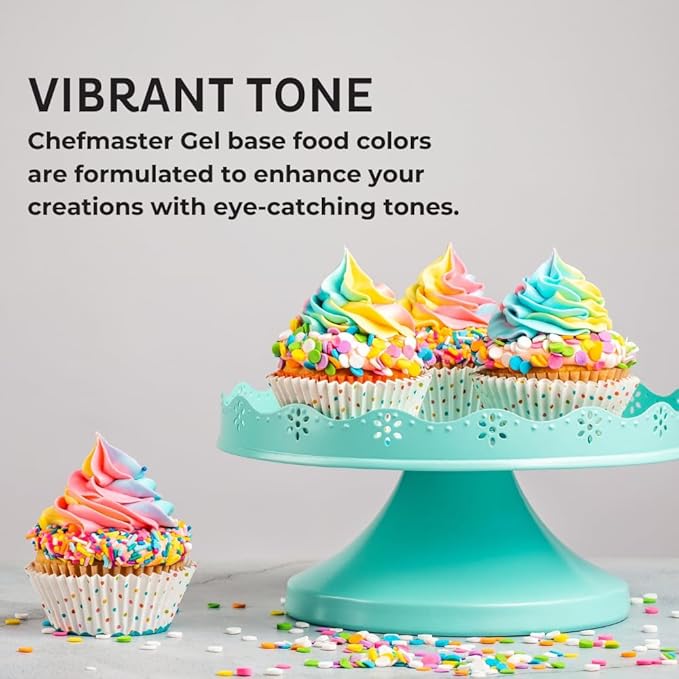 Chefmaster Teal Green Gel Food Coloring | Vibrant Color | Professional-Grade Dye for Icing, Frosting, Fondant | Baking & Decorating | Fade-Resistant | Easy-to-Use | Made in USA | 1 oz