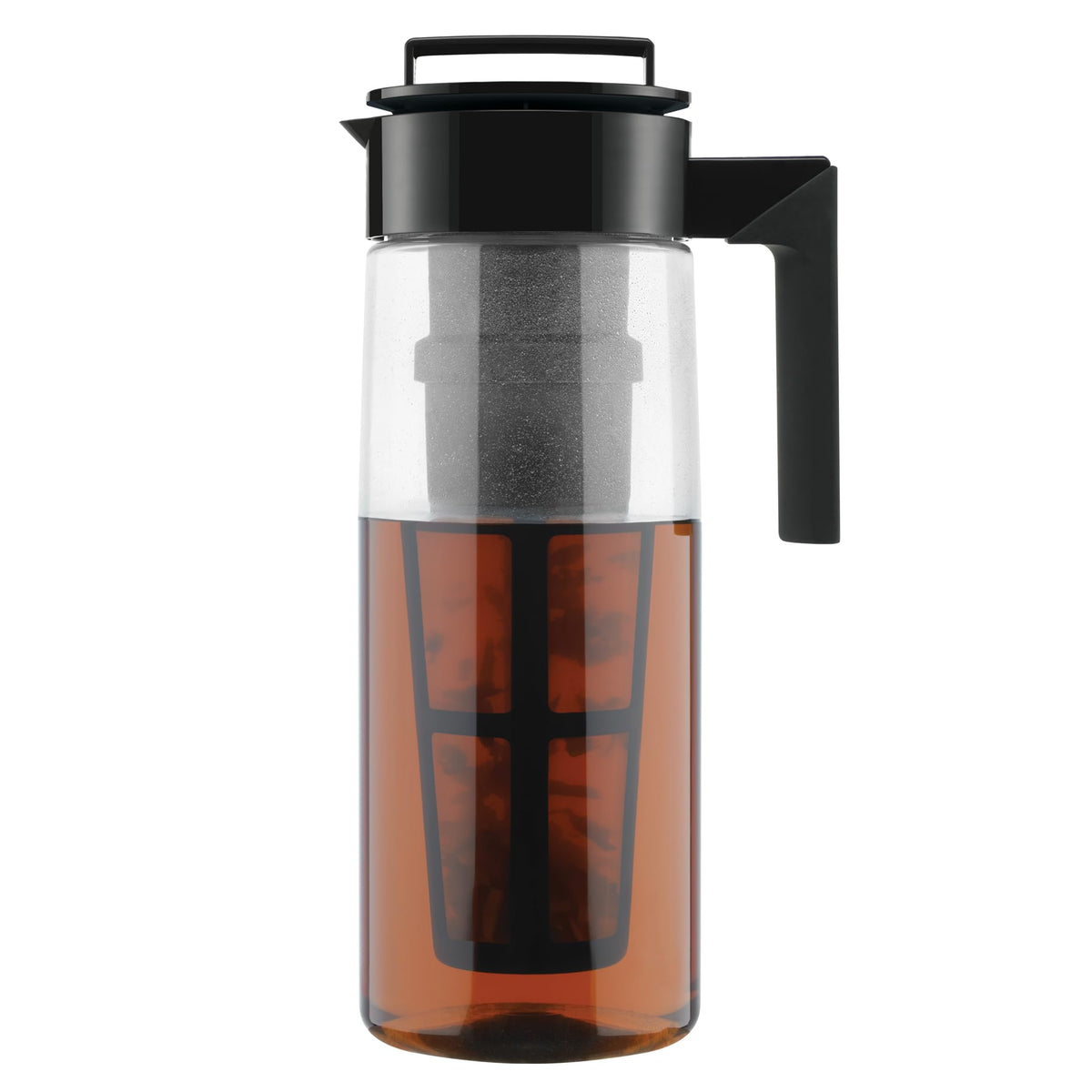 Takeya Flash Chill Iced Tea Maker - Versatile Tea Brewer for Loose/Bagged Tea - Patented Flash Chill Tech Hot/Cold Use BPA-Free Tritan Dishwasher Safe - Airtight Lid Made in USA - 1 Quart/Avocado