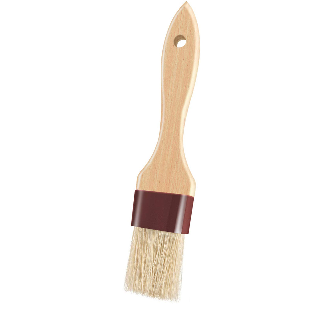 Pastry Brushes for Baking Basting Brush with Boar Bristles and Beech Hardwood Handles Culinary Oil Brush for Barbecue Butter Grill BBQ Sauce Baster Marinade Kitchen Food Cooking Brushes (1 inch)