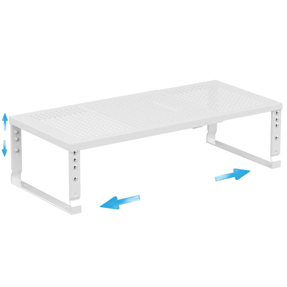 Wobmmi Expandable Spice Rack Kitchen Cabinet Shelf Organizer, Stackable Storage Shelves Racks, Adjustable Counter Shelving for Cabinets, Countertop, Cupboard,Pantry and More(3Packs/White/Medium)