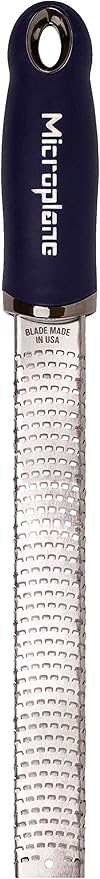 Microplane Premium Citrus Zester and Parmesan Grater (Dark Blue) - Blade Made in the USA