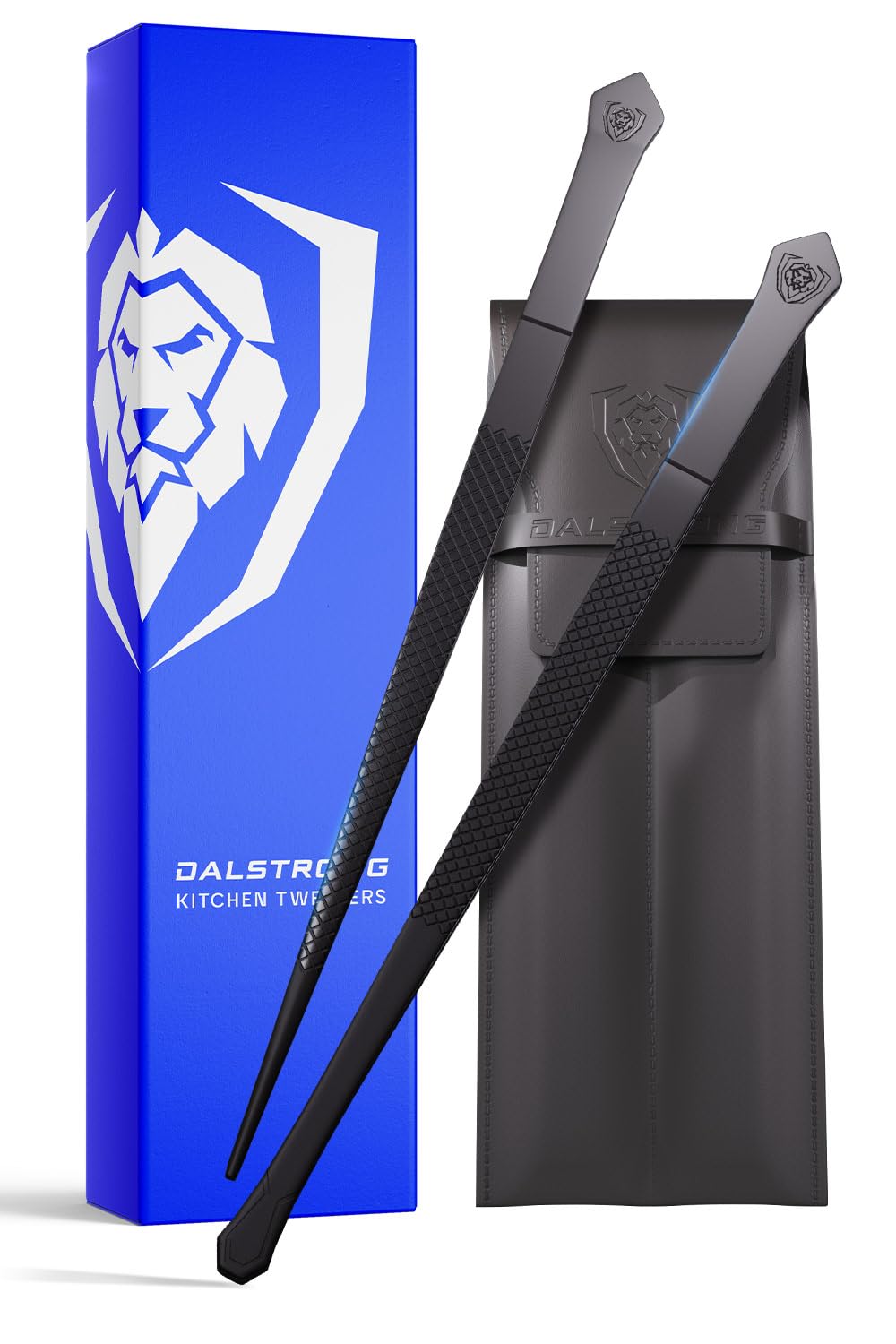 DALSTRONG Chef Tweezers Professional Kitchen Tongs-10" high-precision Tweezer Tongs for Cooking - Stainless Steel Blue w/vTitanium Coating-BBQ, Plating, Multi-use