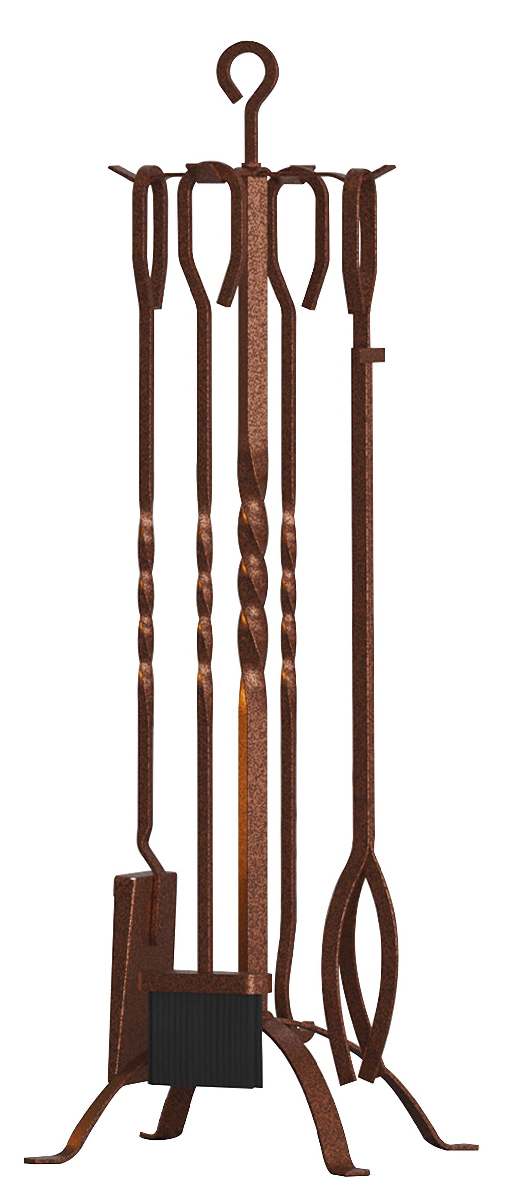 Fire Beauty 5 Pcs Wrought Iron Fireplace Tool Set Indoor Outdoor Fire Pit