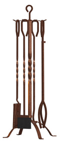 Fire Beauty 5 Pcs Wrought Iron Fireplace Tool Set Indoor Outdoor Fire Pit