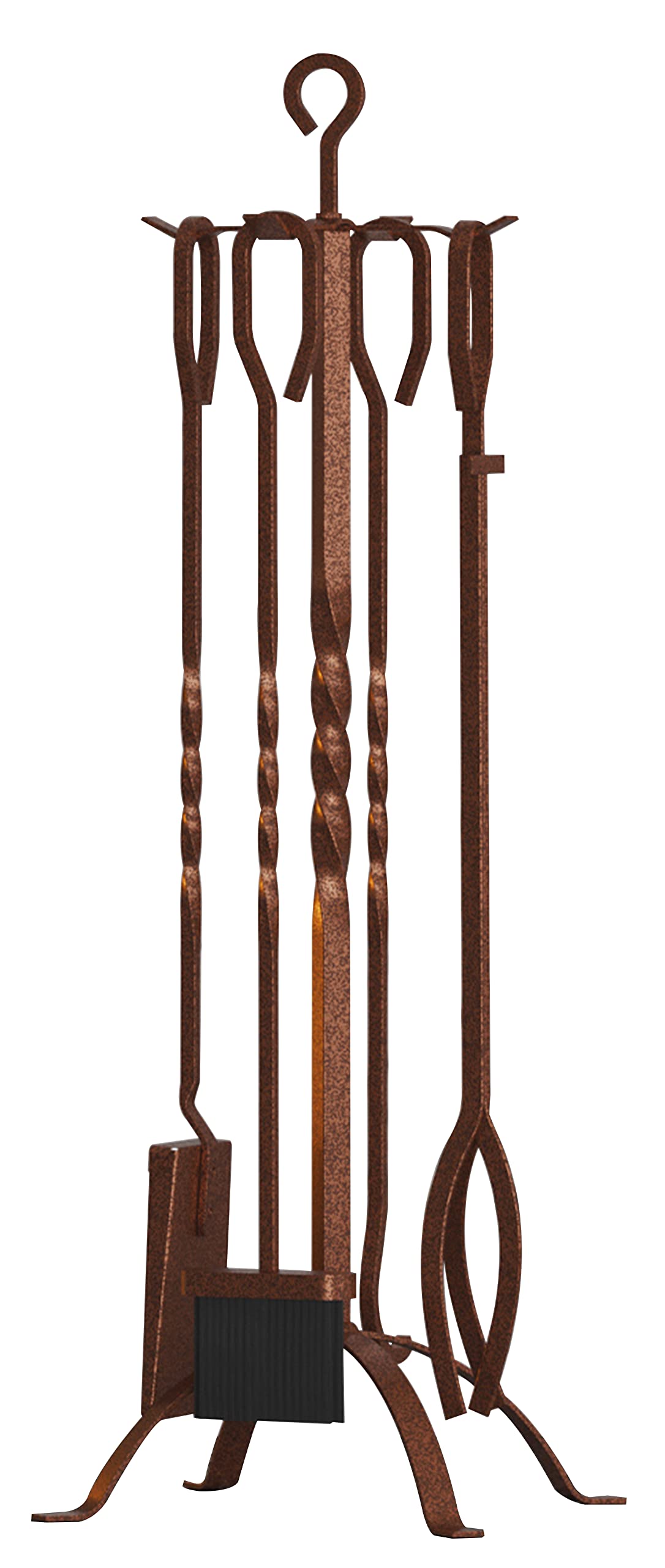 Fire Beauty 5 Pcs Wrought Iron Fireplace Tool Set Indoor Outdoor Fire Pit