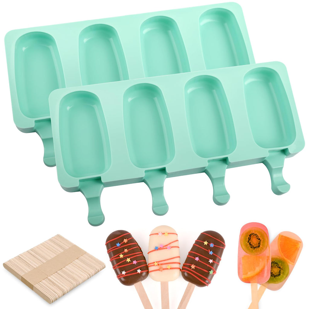 WMKGG Popsicle Silicone Molds Set, 2 PCS Ice Cream Molds