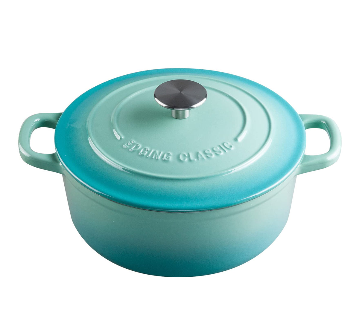 EDGING CASTING Enameled Cast Iron Dutch Oven, 5.5 Quart, Round Dutch Ovens Pot with Dual Handle for Bread Baking, Dutch Ovens with Lid, Bread Oven, Red