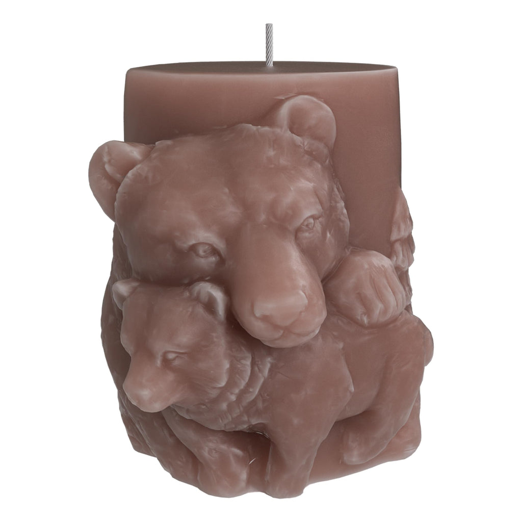 Resin Casting Mold Resin Making Molds Silicone Mold for Candle Home Decorate Mold 3D Animal Mold Candle Making Mold (Animal-Column-Bear)
