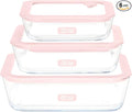 Urban Green Glass Food Container Set with Silicone Glass Lid, 3 Pack, Square Shape, Airtight, LeakProof, 100% Plastic Free, Meal Prep Food Storage Containers