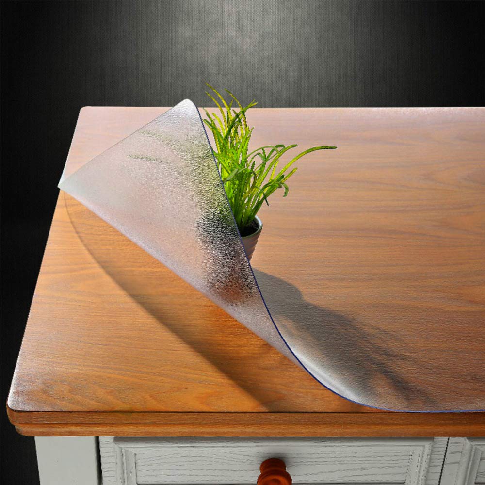NECAUX Frosted PVC Table Cover Protector 12 x 24 Inch 1.5mm Thick