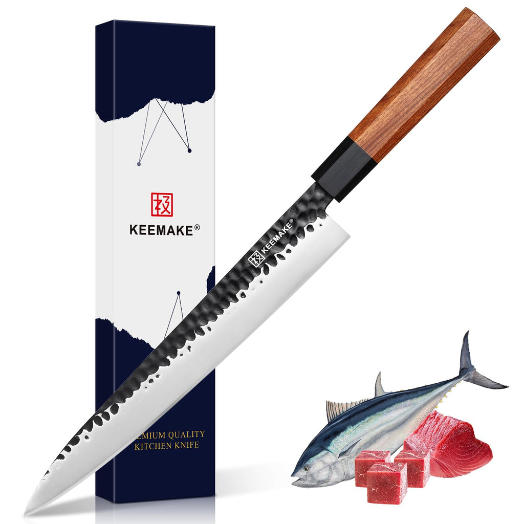 KEEMAKE 8 Inch Chef Knife, Japanese Hand Forged
