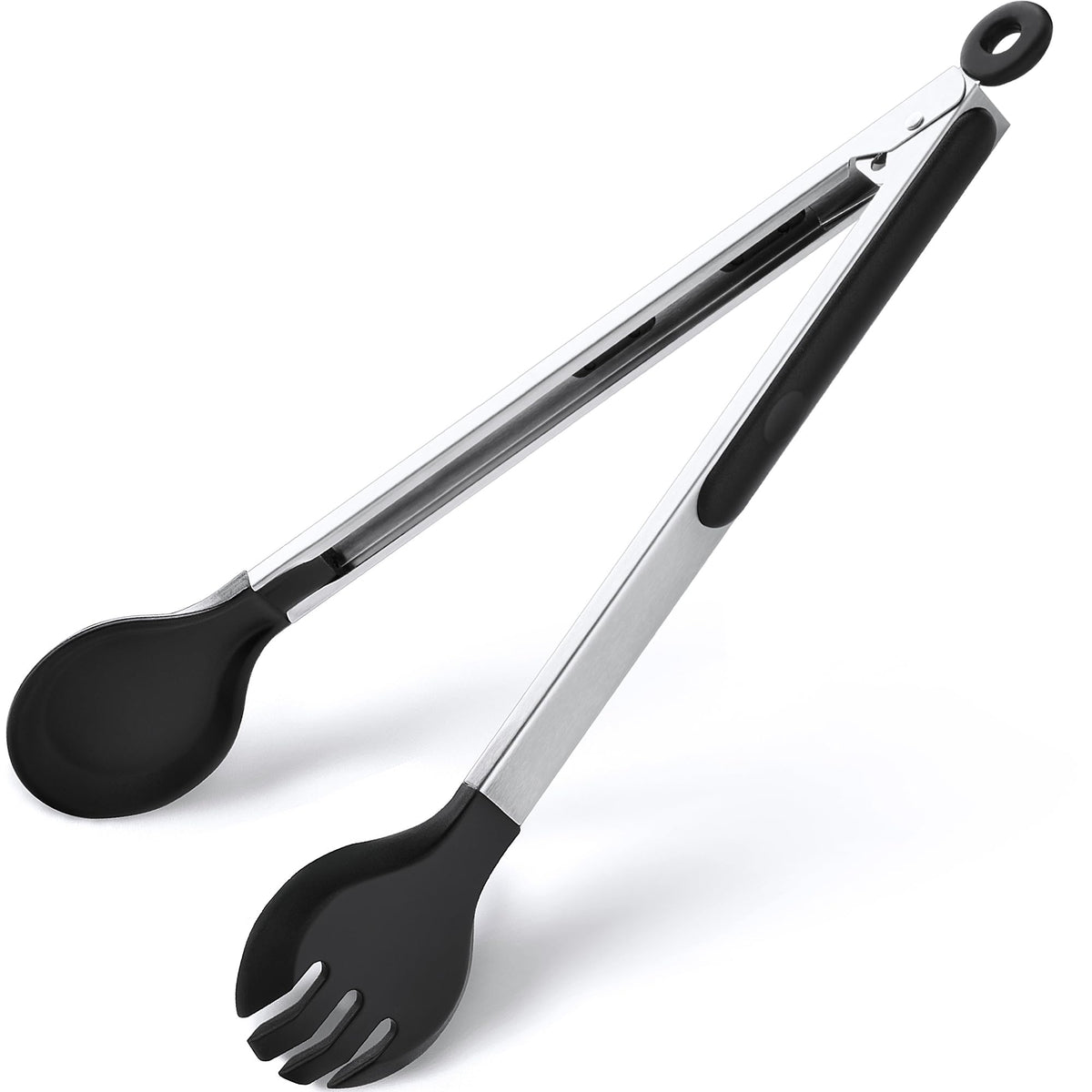 12" Kitchen Tongs for Cooking, 600ºF Heat Resistant Silicone Cooking Tongs