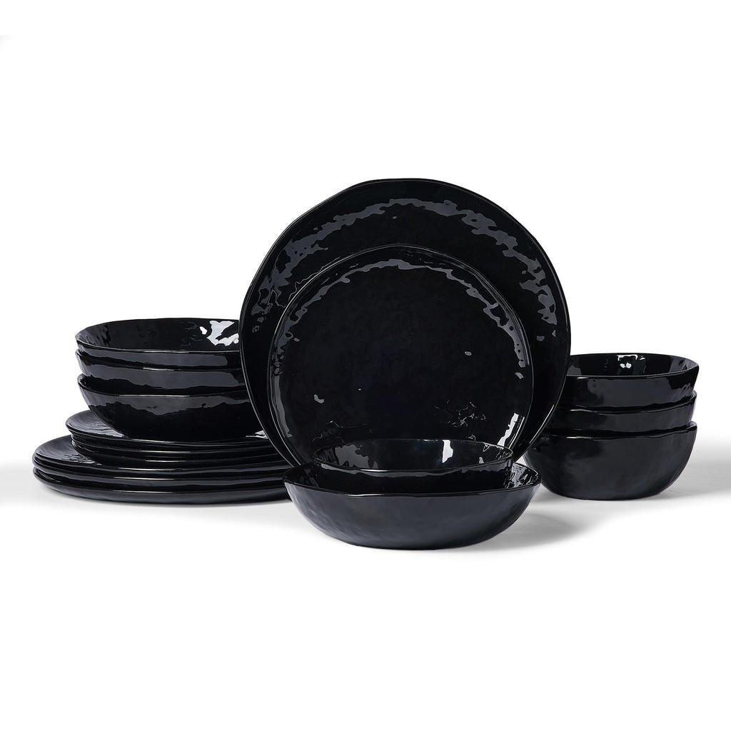 Famiware Mars Stoneware Dinnerware Set for 8, White
