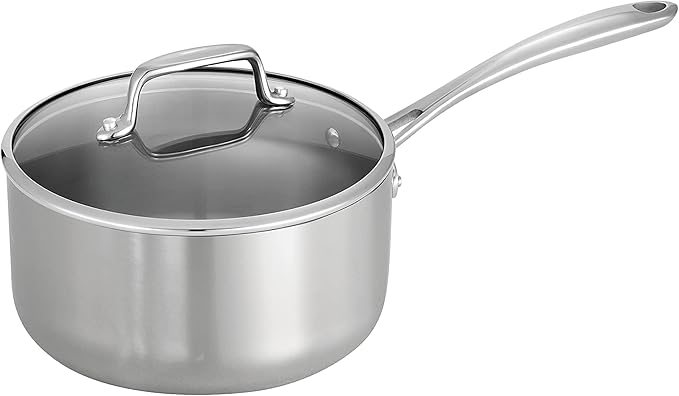 Tramontina Boston Tri-Ply Clad Stainless Steel 3-Quart Sauce Pan with Lid