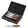 Schmidt Brothers - Carbon 6, 6-Piece Jumbo Steak Knife Set, High Carbon German Stainless Cutlery in a Wood Gift Box