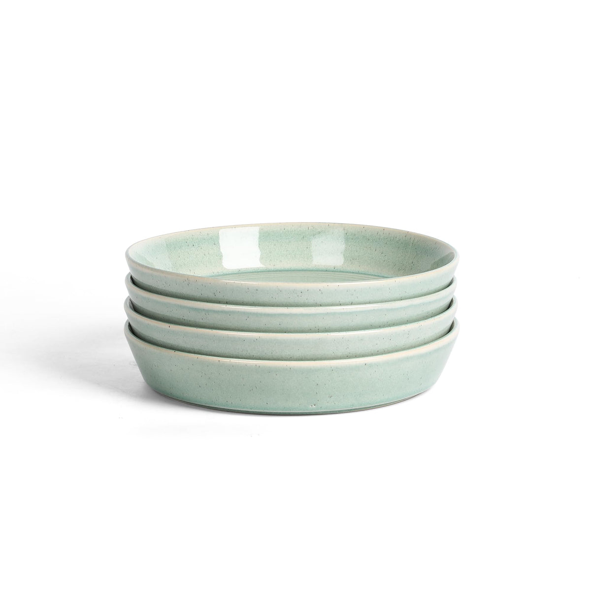 Stone Lain Claire 4-Piece Bowl Set Stoneware, Bowls, Dishwasher and Microwave Safe, Dish Set for 4, White