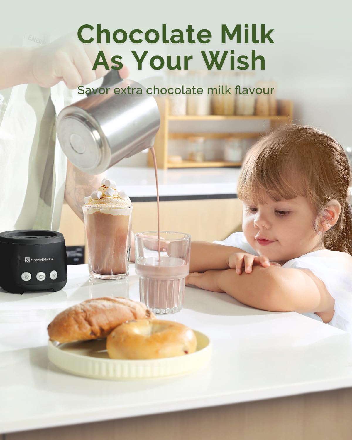 Maestri House 16.9OZDualFro 400 Electric Milk Steamer and Frother