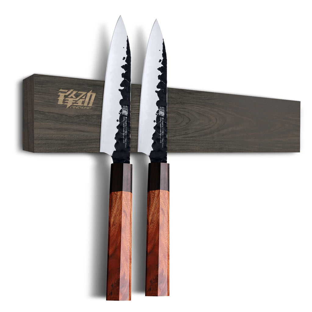 FINDKING Maple Wood Magnetic Knife Strip, Wall Mounted Wooden Knife Holder with Strong Magnets for Kitchen Organization, 16 Inch Beige, Without Knives