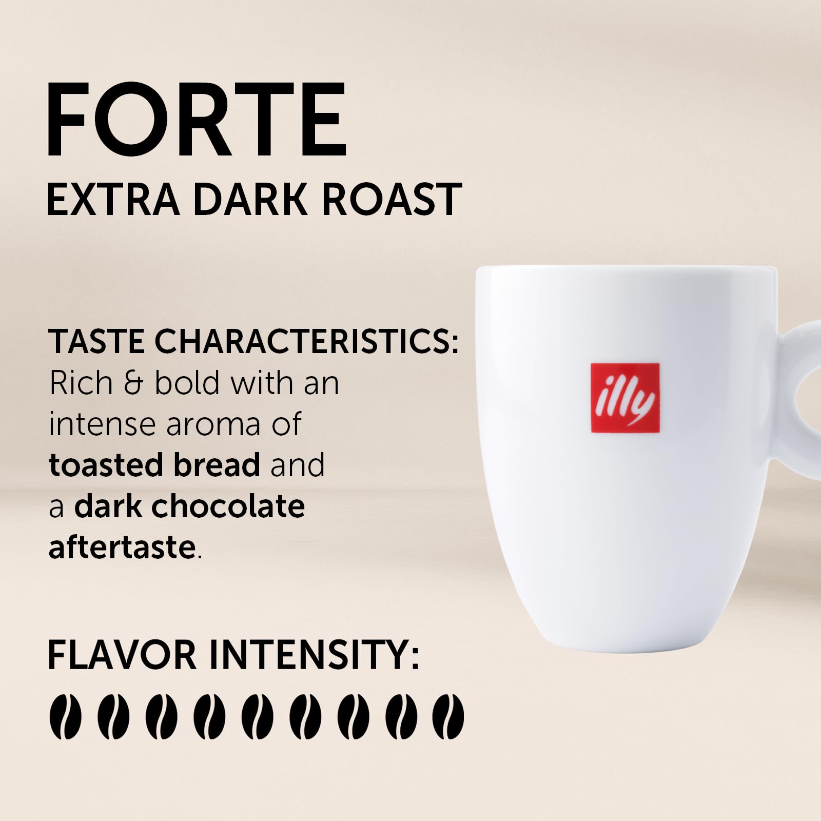 Illy Coffee, Ground Drip Forte, Extra Dark Roast, 100% Arabica Bean Bold Signature Italian Blend, No Preservatives, 8.8 Ounce (Pack Of 1)