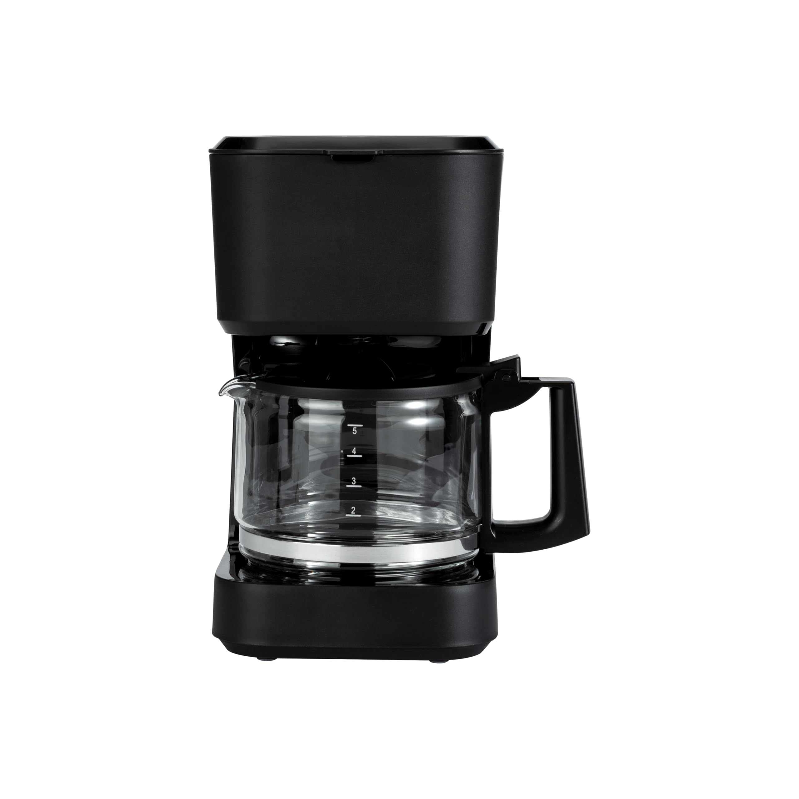 Amazon Basics 5 Cup Drip Coffee Maker with Glass Coffee Pot (0.8 Qt), Auto Shut-off, Auto Pause, Removable Filter Basket, Matte Black