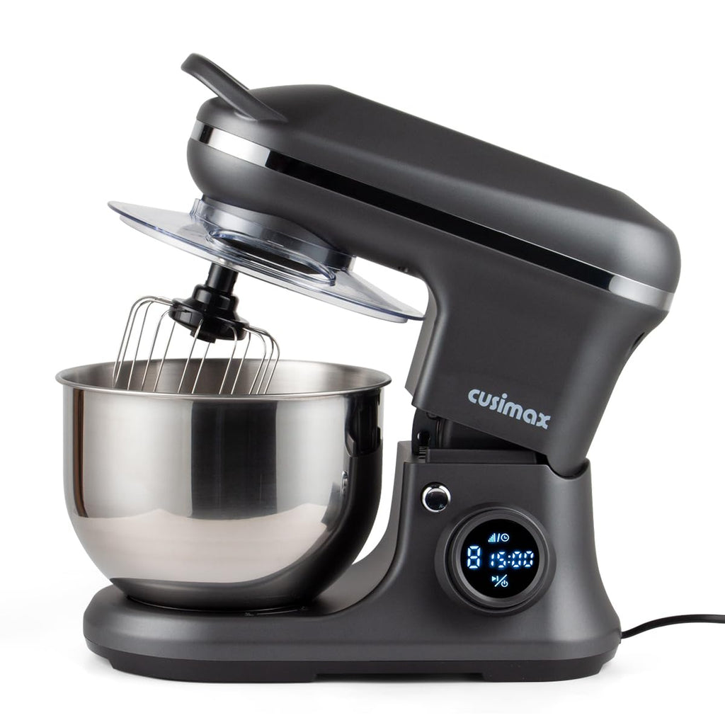 CUSIMAX Stand Mixer with Digital Switch Control, 5-Quart, 650W, Grey