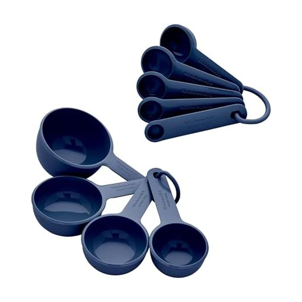 KitchenAid Universal Easy To Read Measuring Cup and Spoon Set with Soft Grip Handle for Maximum Control, Hang Hole and Nesting For Easy Storage, Dishwasher Safe, 9 Piece, Pistachio