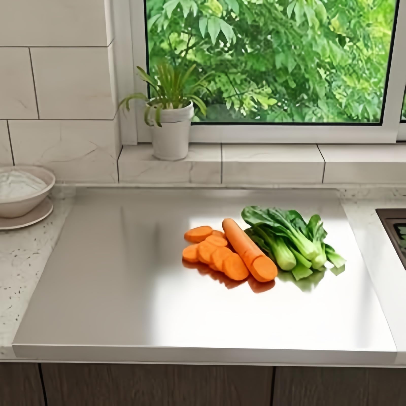 Large Stainless Steel Cutting Board for Cutting Meat, Choppers, Vegetables, Fruits, Bread and Baking Easy to clean, Easy to store, Dishwasher safe (30 * 40)