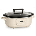 6 Quart Programmable Slow Cooker Removable Healthy Nonstick Pot - Small Kitchen Appliance for Family Dinners - Serves 6+ People - Heat Settings: Keep Warm Oatmeal