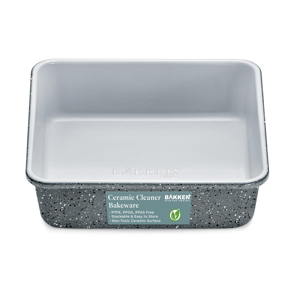 Square Cake Pan - Aluminized Steel, Ceramic Non-Stick Coating, Non-Toxic, Ideal Size, Heavy-Duty, Elevate Your Baking with Durability and Style!