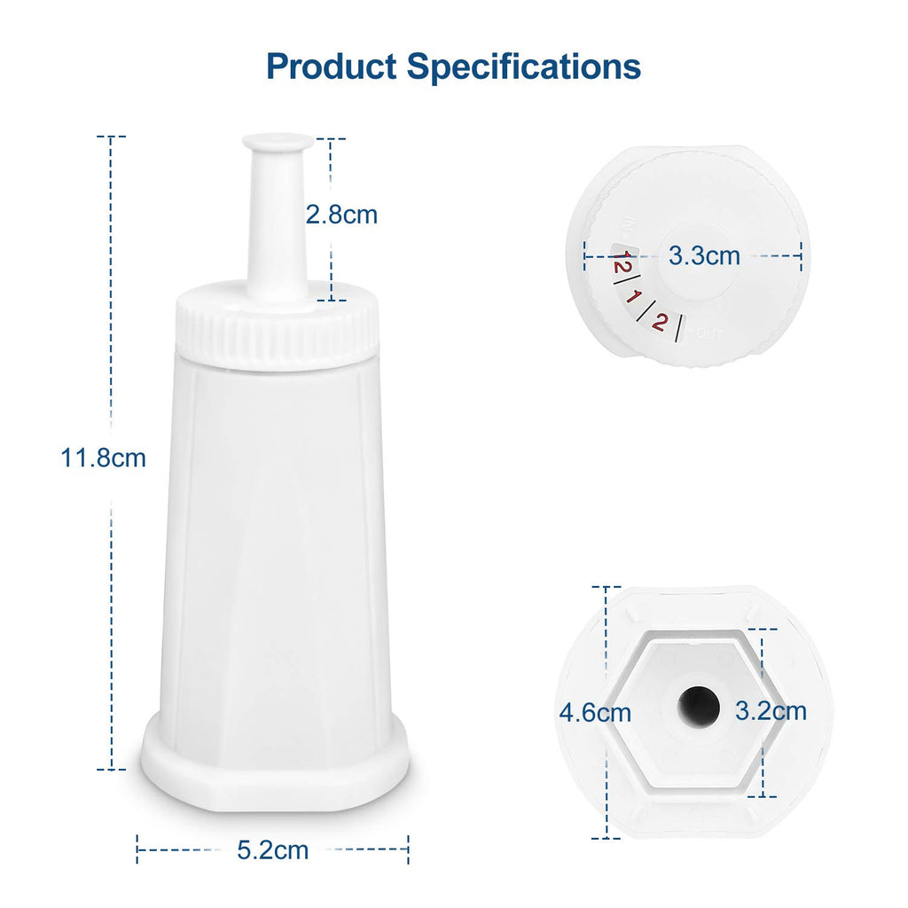Ouxunus 4 Pack Water Filter Compatible with Breville Coffee Machine