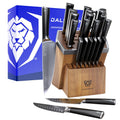 Dalstrong 24-Piece Knife Block Set — Forged German Steel (9–11° Hand-Sharpened Edge), Kiritsuke, Carving, Steak Knives — Vanquish Series For Serious Entertainers, Dinner Parties & Holiday Kitchens
