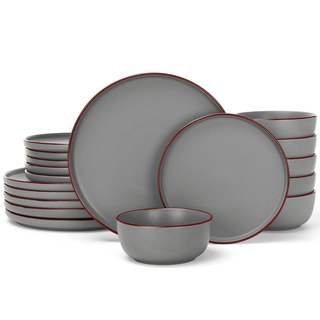 Famiware Mercury 12-Piece Stoneware Dinnerware Set, Multi-color