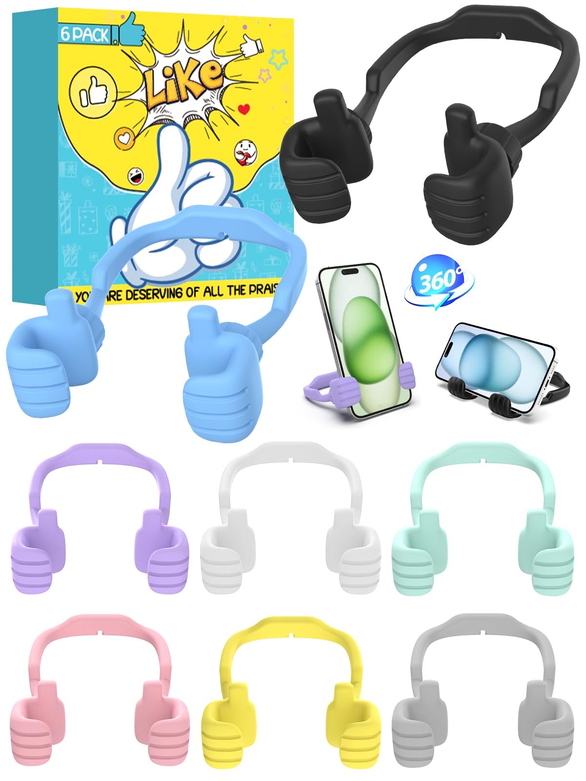 Stocking Stuffers for Men Women Teens Kids: Thumbs Up Lazy Phone Stand