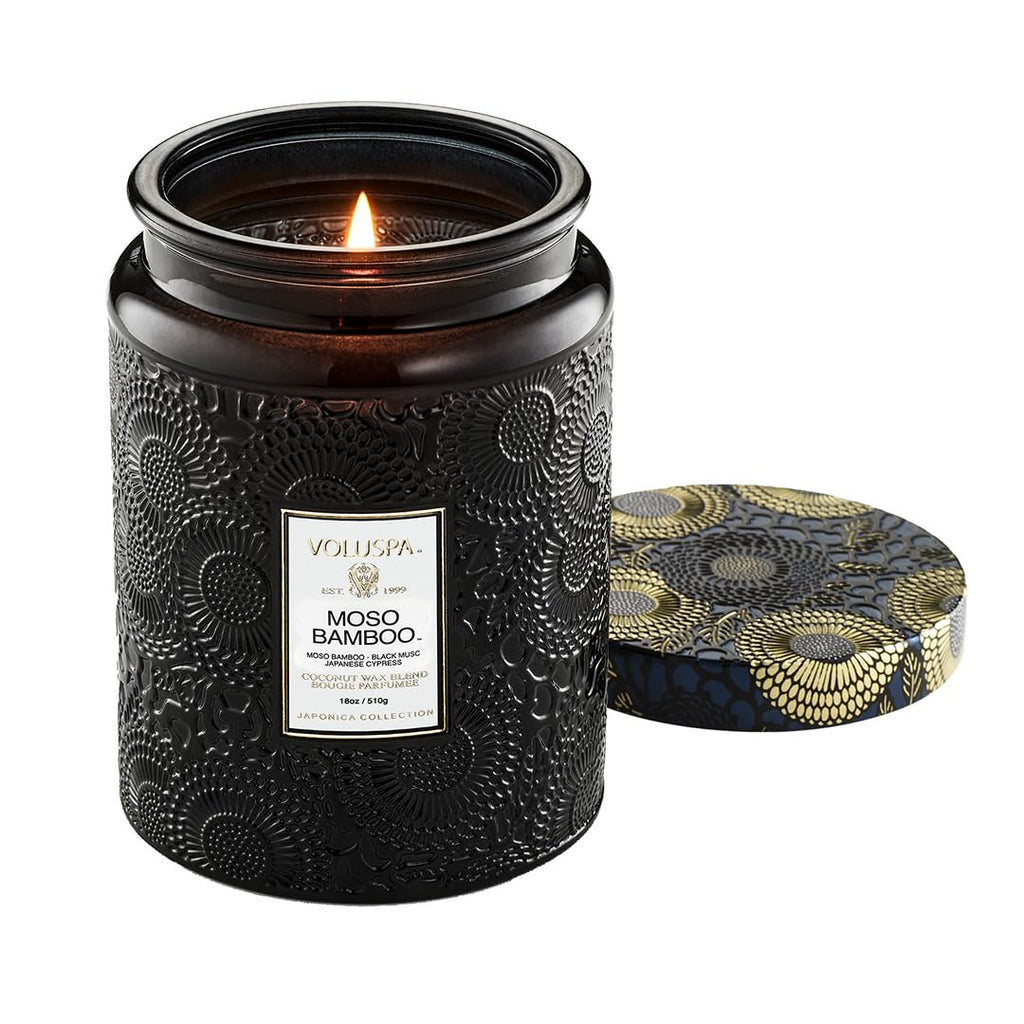 Voluspa Santal Vanille Large Scented Candle Jar 18 Oz, 100 Hr Burn