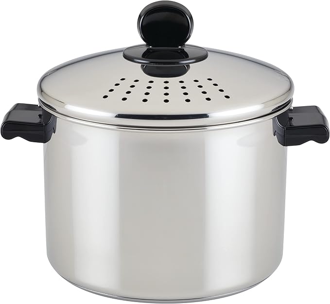 Farberware Classic Stainless Steel Stockpot with Lid, 6-Quart