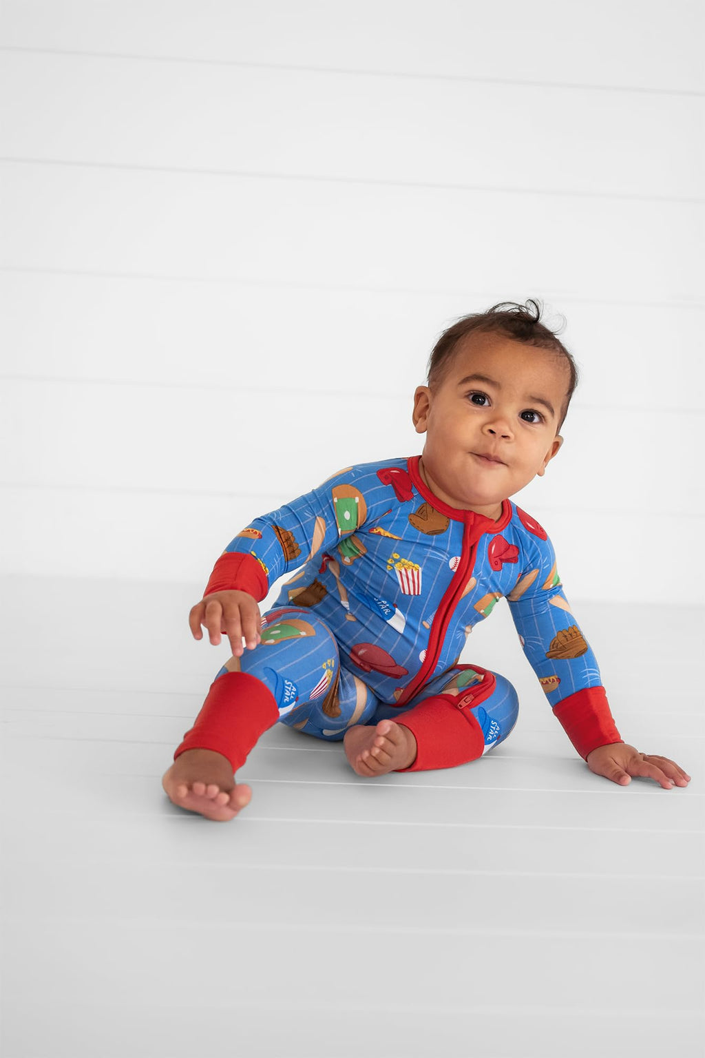 Little Sleepies Baby Pajamas, Blue All Stars, Preemie