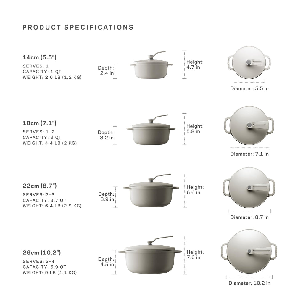 Vermicular Oven Pot 2.0 | 14cm (1qt) - Hazelnut Brown