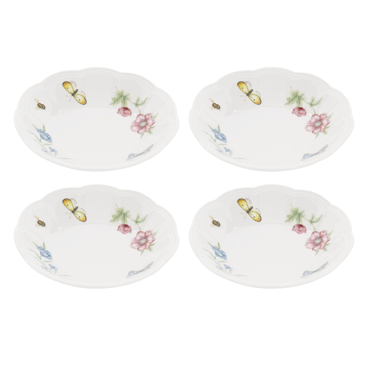 Lenox Butterfly Meadow Porcelain Mug Set for 4, 12oz
