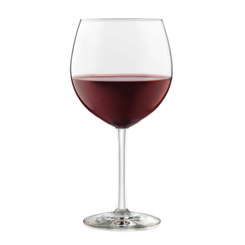 Libbey Vina Glassware Set, Elegant, Balloon-Shaped Red Wine Glasses Set of 6, Long Stem Wine Glasses for Weddings, Birthdays, and Special Occasions