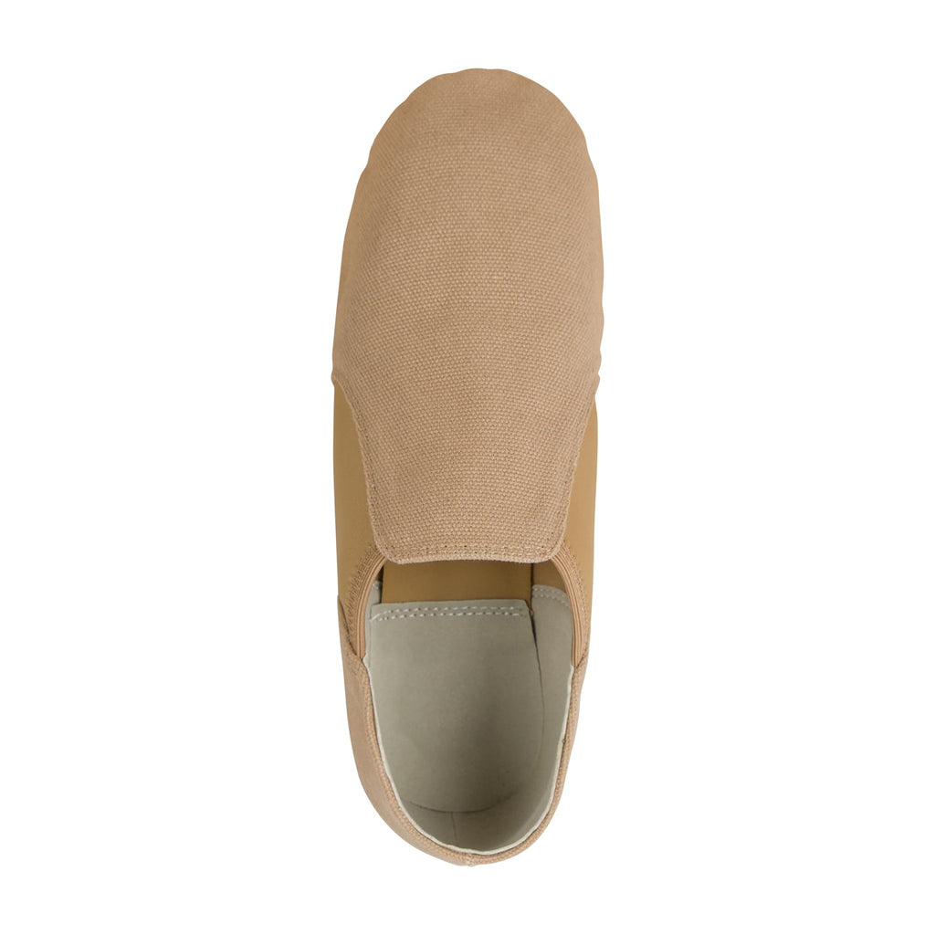 Linodes Unisex 09 Canvas Upper Slip-on Jazz Shoe for Women and Men's Dance Shoes-Brown 8.5M