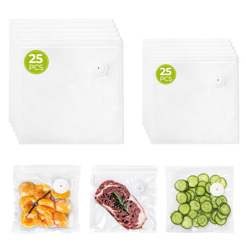 ZLTMYI Vacuum Sealer Bags for Food, 30 Reusable BPA-Free Valve Bags