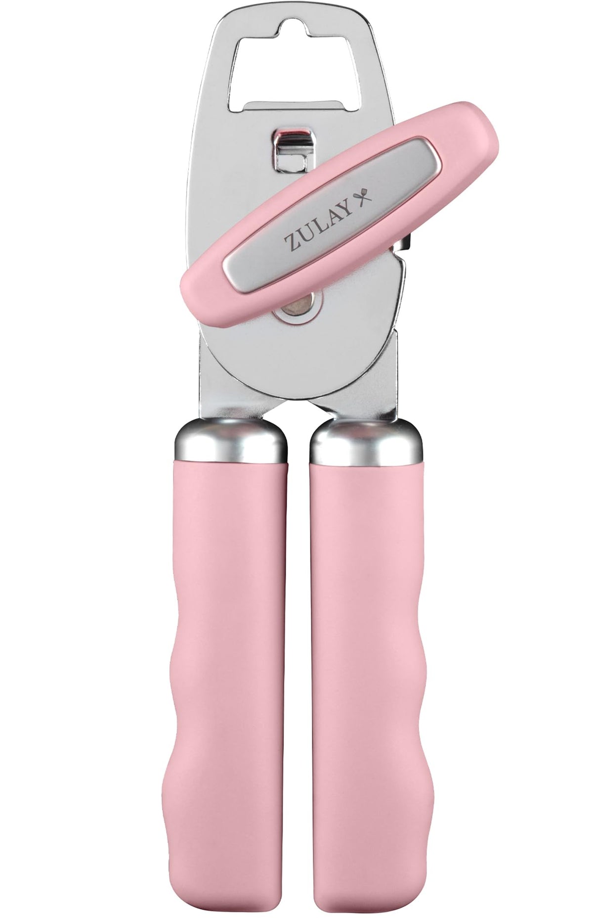 Zulay Kitchen Manual Can Opener Heavy Duty Patented Stainless Steel, Orange