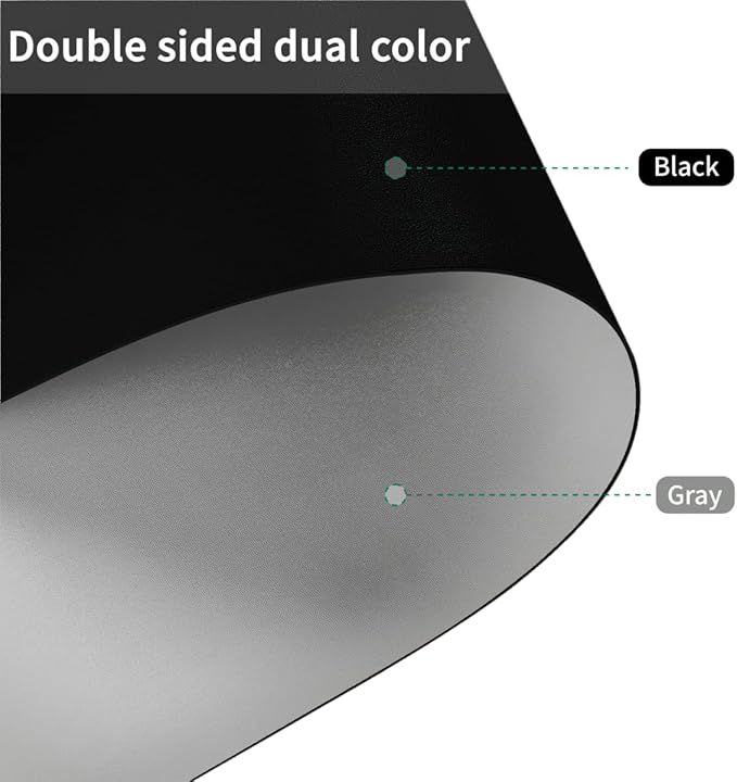 Table Pads for Dining Room Table for Dining Room Table - Can Be Used On Both Sides Waterproof and Easy to Clean Good Flatness Used for Dining Table(Black+Gray 46x72)