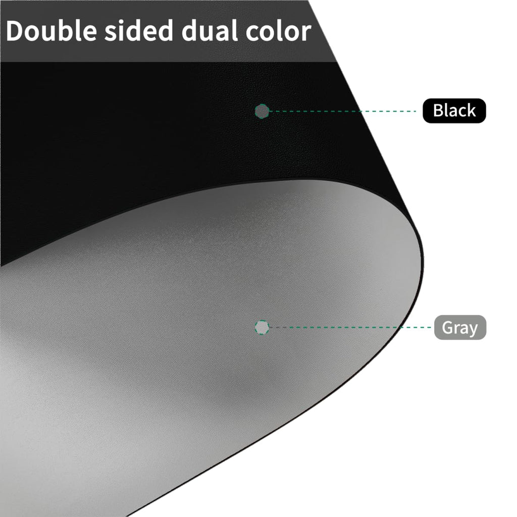 Zinkooat Table Pad for Dining Room Table - Can Be Used On Both Sides Waterproof and Easy to Clean Good Flatness Used for Dining Table(Black+Gray 44x72)