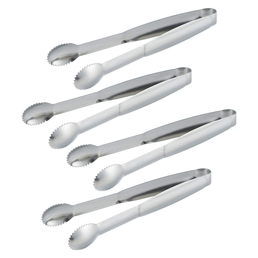 MSY BIGSUNNY 7 Inch Ice Tongs, Thickened Stainless Steel Sugar Cube Serving Tongs with Teeth for Tea, Party, Coffee, Bar, Food - Set of 2, Golden