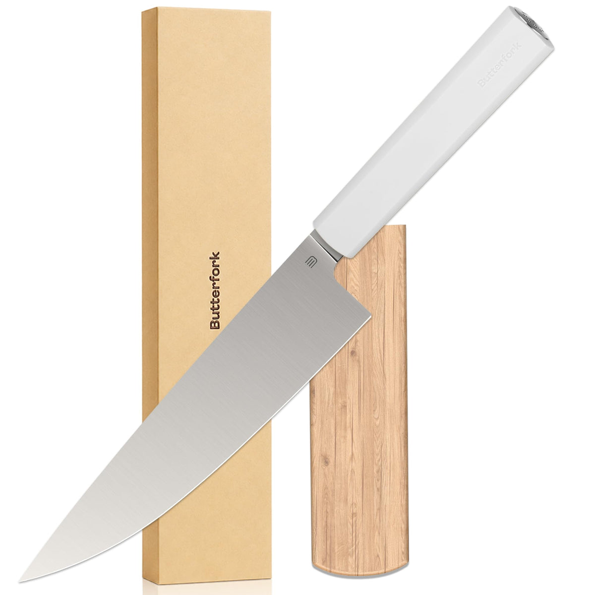 8 Inch Chef Knife, Kitchen Knife with AR-RPM9 Steel & Ergonomic ABS Handle