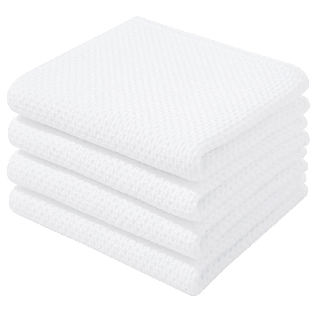 Homaxy 100% Cotton Waffle Weave Kitchen Dish Towels 4-Pack, Multicolor