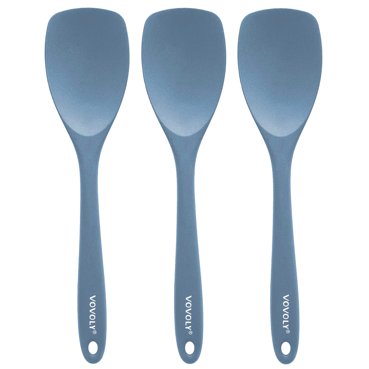 Vovoly Silicone Spatula Spoon Set, 11 IN, Teal, Spoonulas Heat Resistant