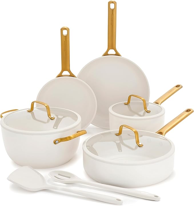 GreenPan Nonstick Reserve Pro 10 Piece Cookware Set, NSF Certified Ceramic, Hard Anodized PFAS-Free Pots & Pans Set with Lids, Stainless Steel Handles, Oven & Dishwasher Safe